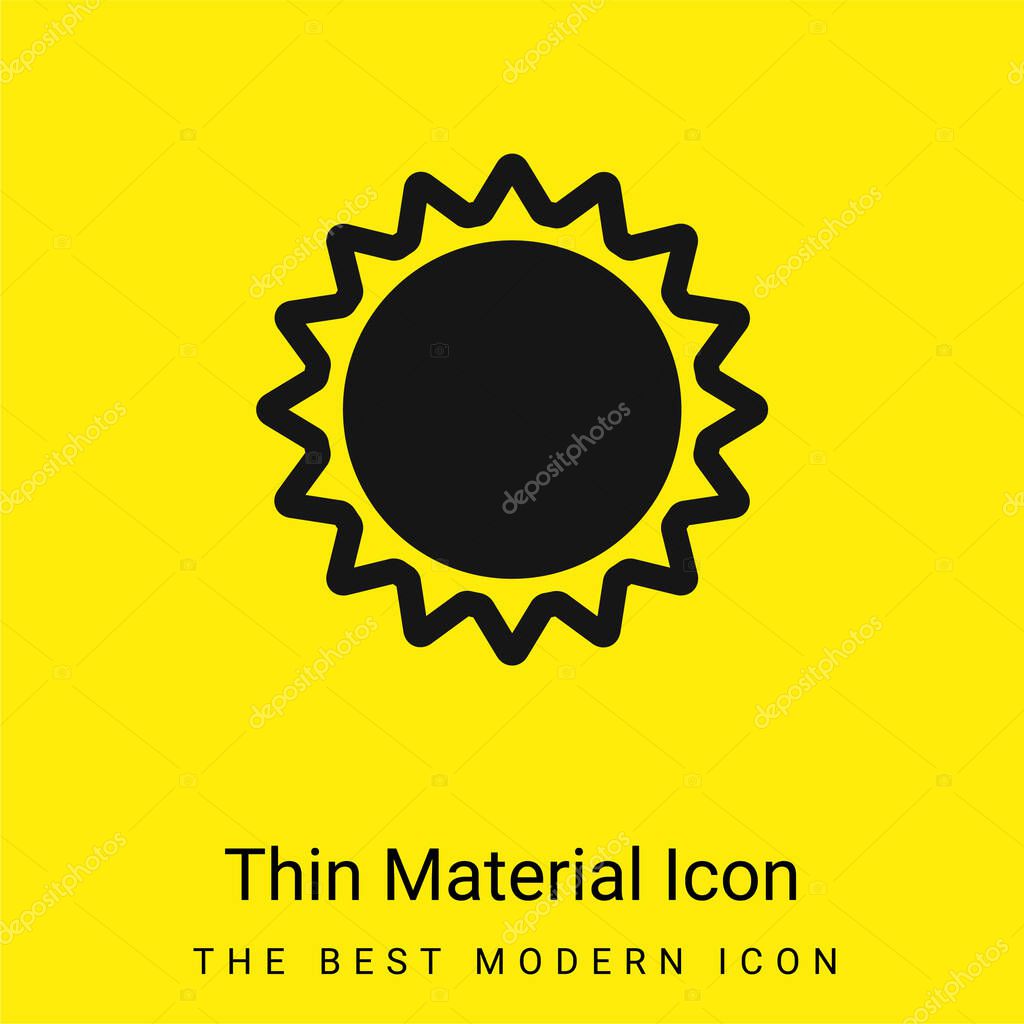 Annular Eclipse minimal bright yellow material icon
