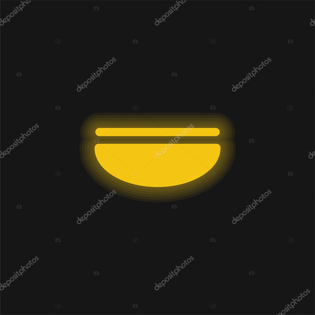 Balance yellow glowing neon icon