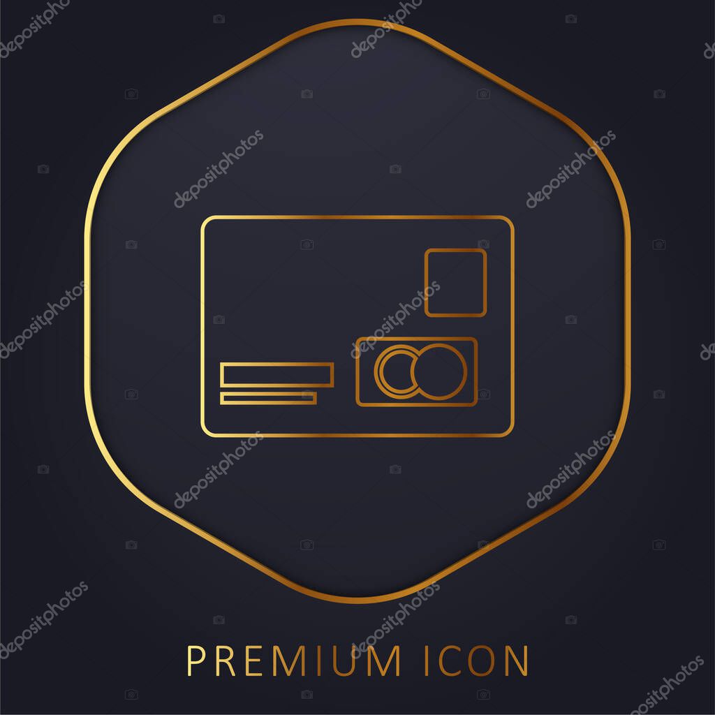 Banking Credit Card Variant golden line premium logo or icon