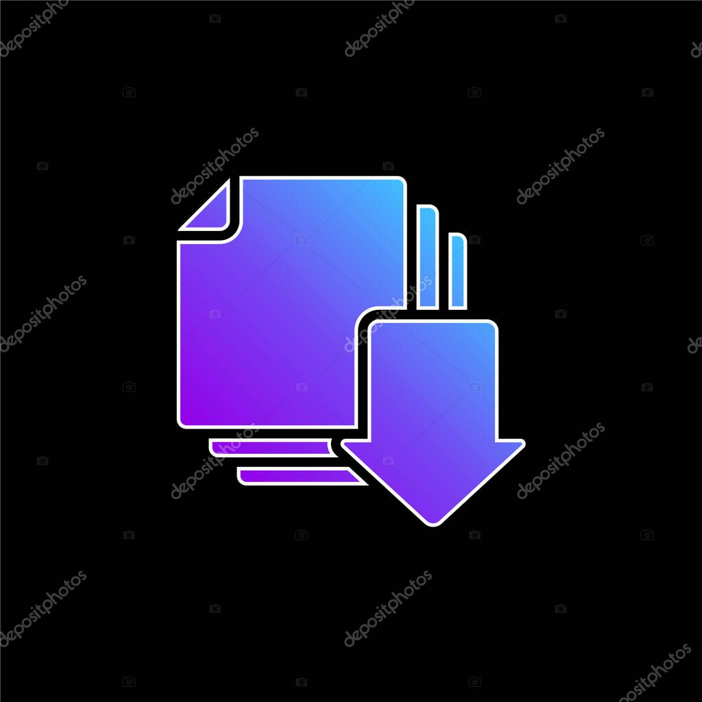 Arrow blue gradient vector icon