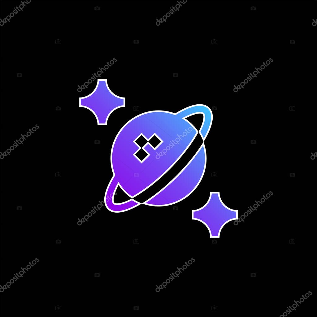 Astrophysics blue gradient vector icon