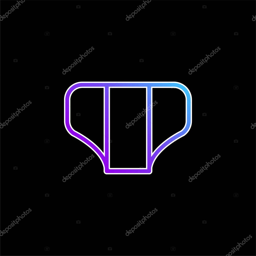 Baby Diaper Outline blue gradient vector icon