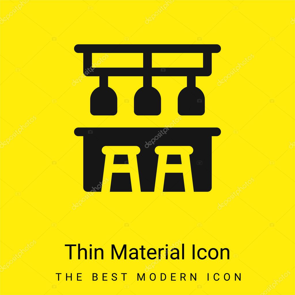 Bar Counter minimal bright yellow material icon