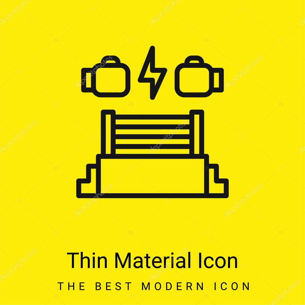 Boxing Ring minimal bright yellow material icon