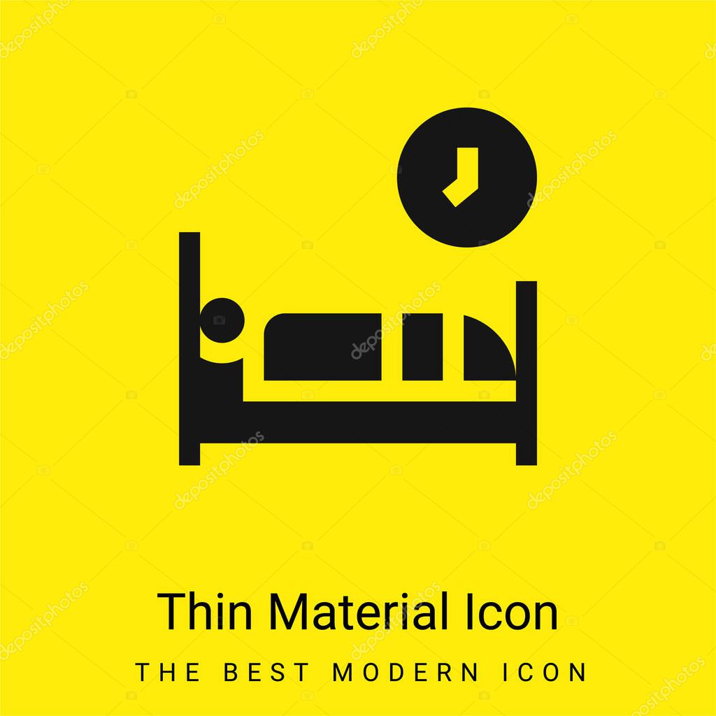 Bedtime minimal bright yellow material icon