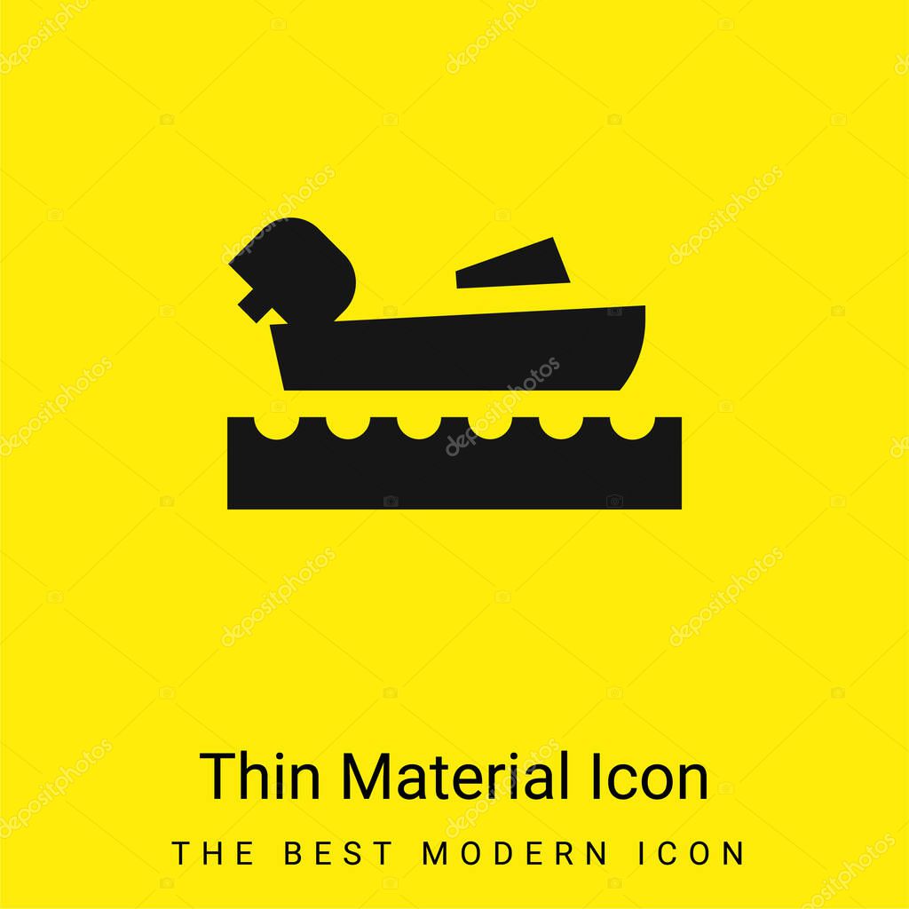Nautica icona minimale materiale giallo brillante