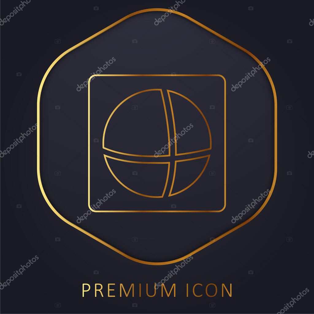 Ads Of The World Logo golden line premium logo or icon