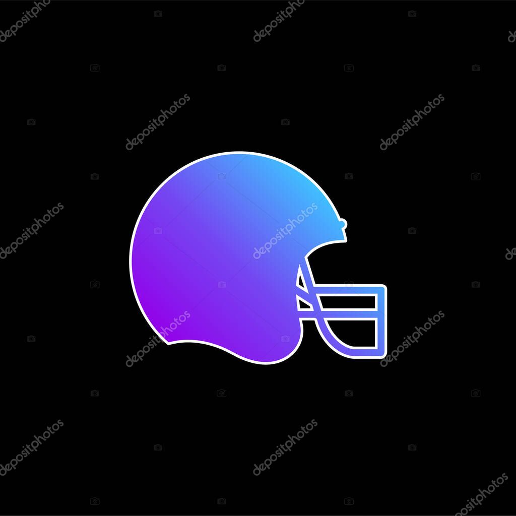 American Football blue gradient vector icon