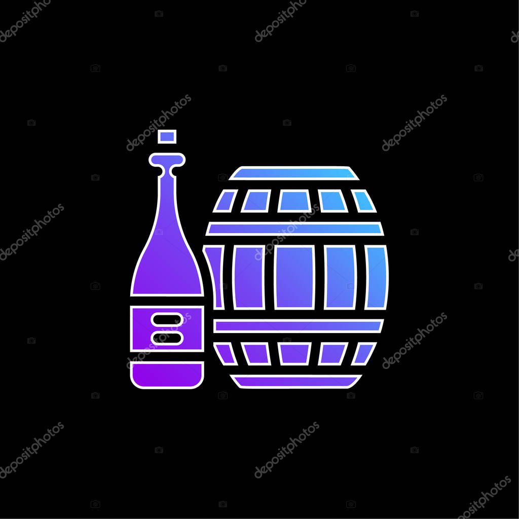 Barrel blue gradient vector icon