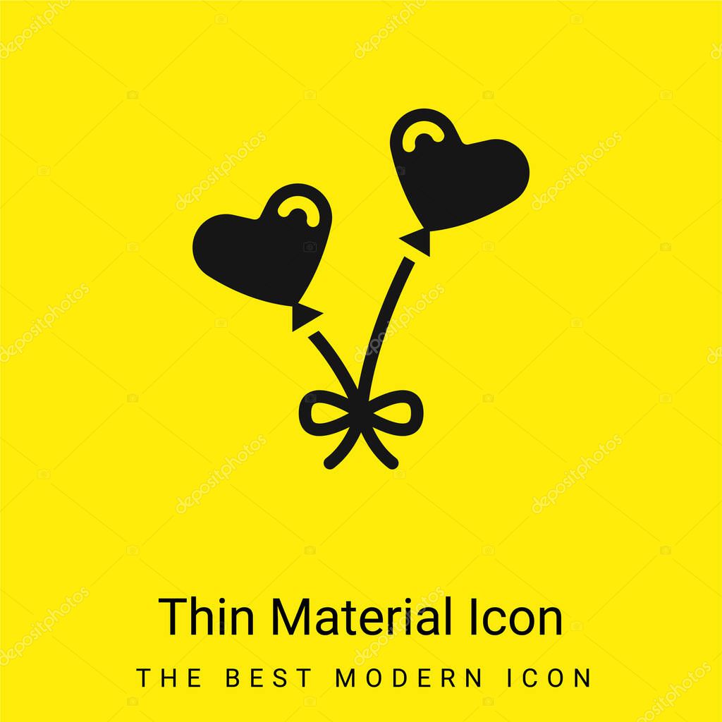 Balloons minimal bright yellow material icon