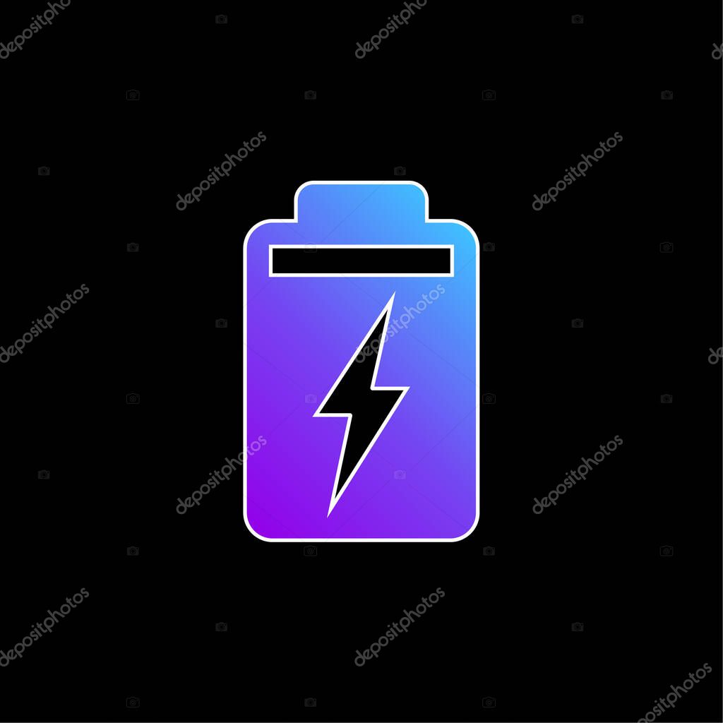 Battery blue gradient vector icon