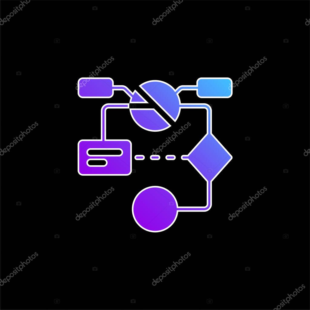 Algorithm blue gradient vector icon