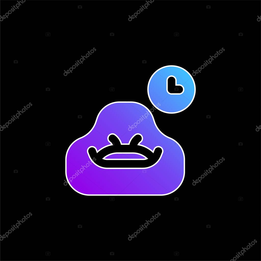 Bean Bag blue gradient vector icon