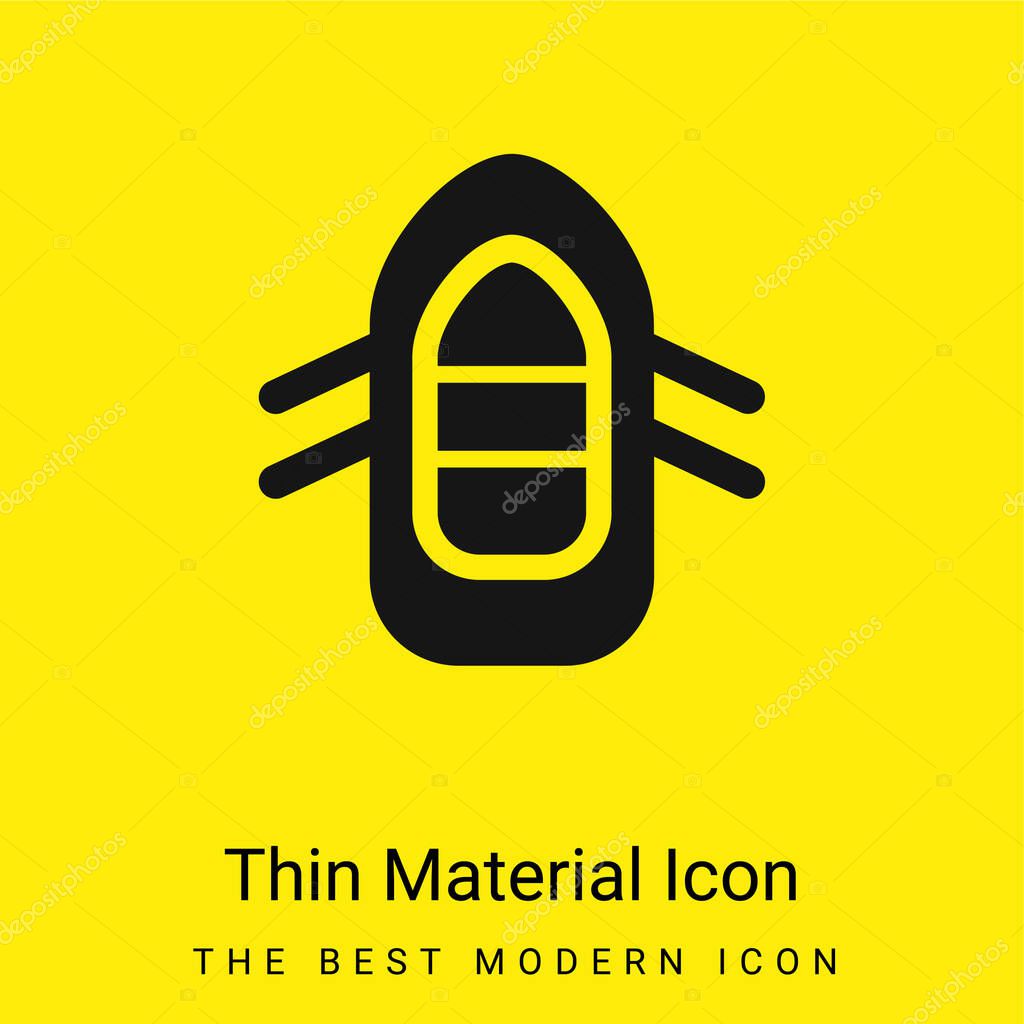 Boiting icona materiale giallo brillante minimo
