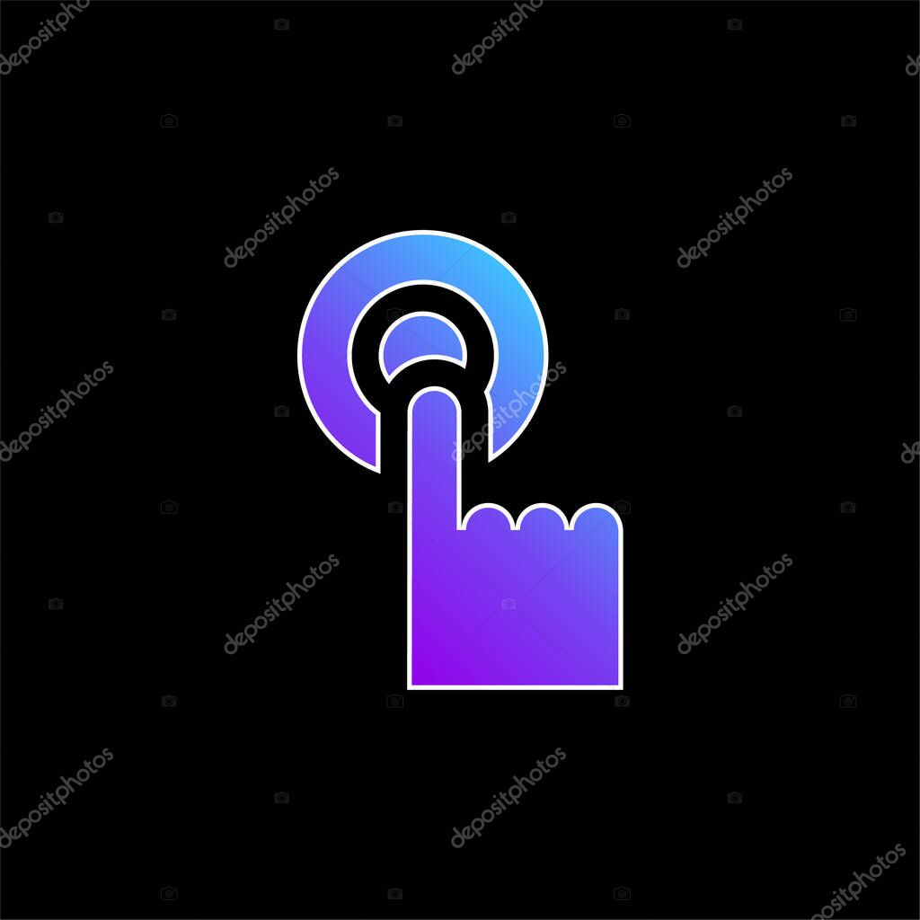 Alarm blue gradient vector icon
