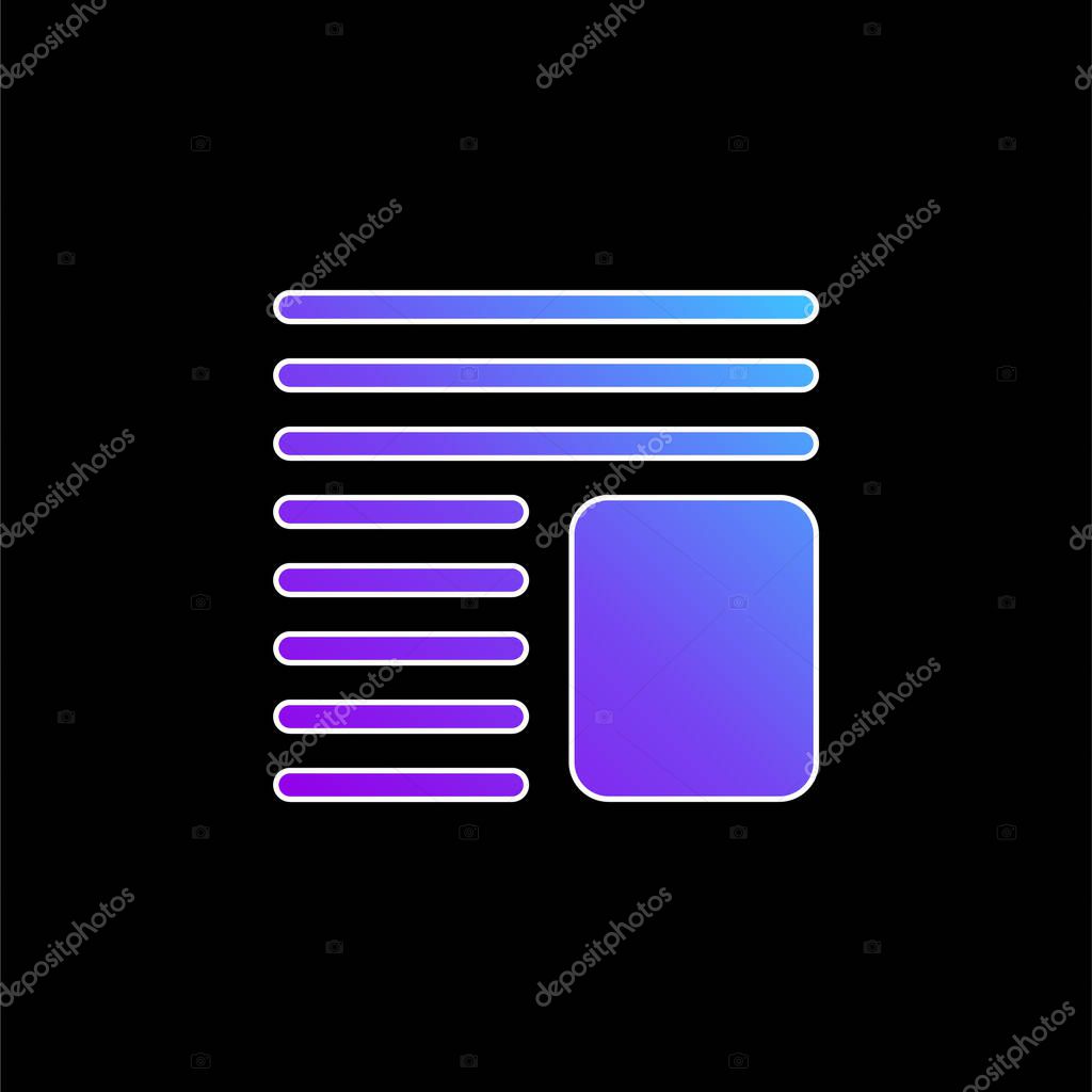 Article blue gradient vector icon