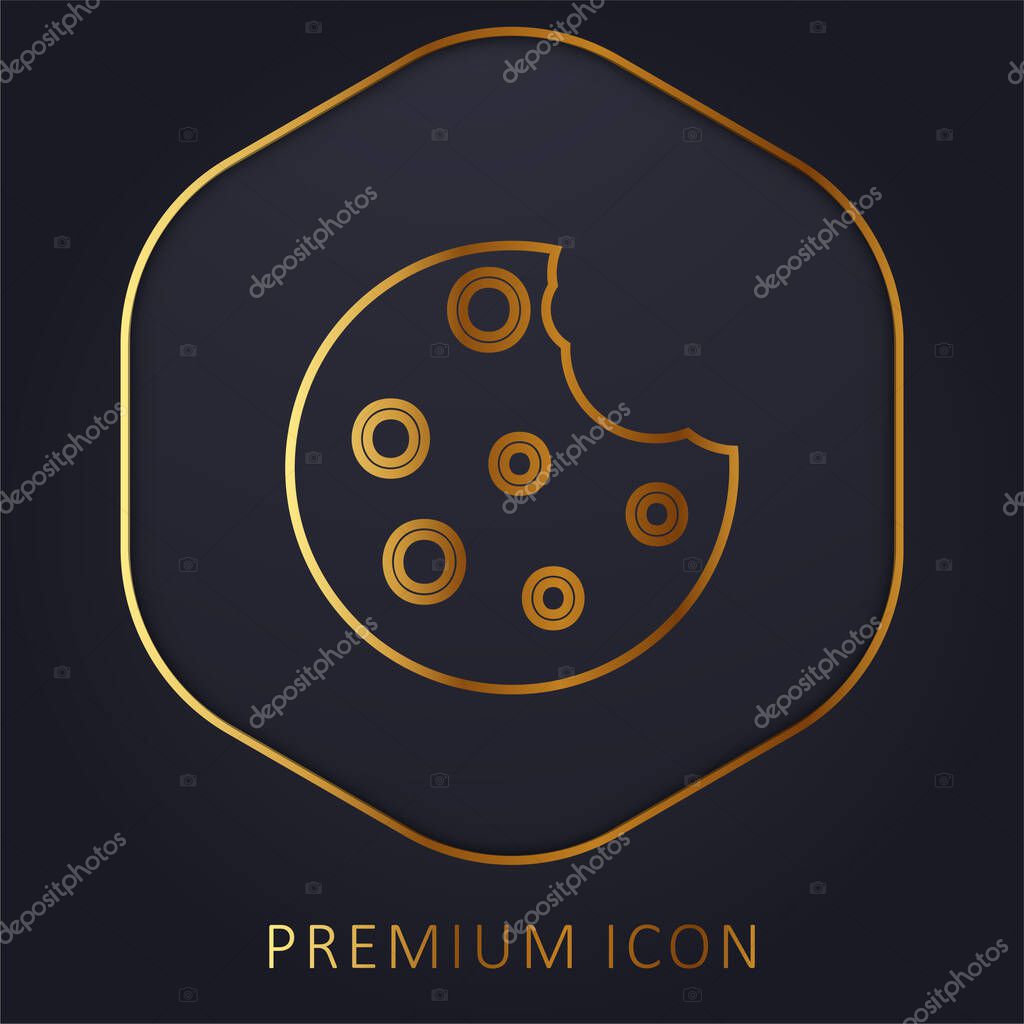 Biscuits golden line premium logo or icon