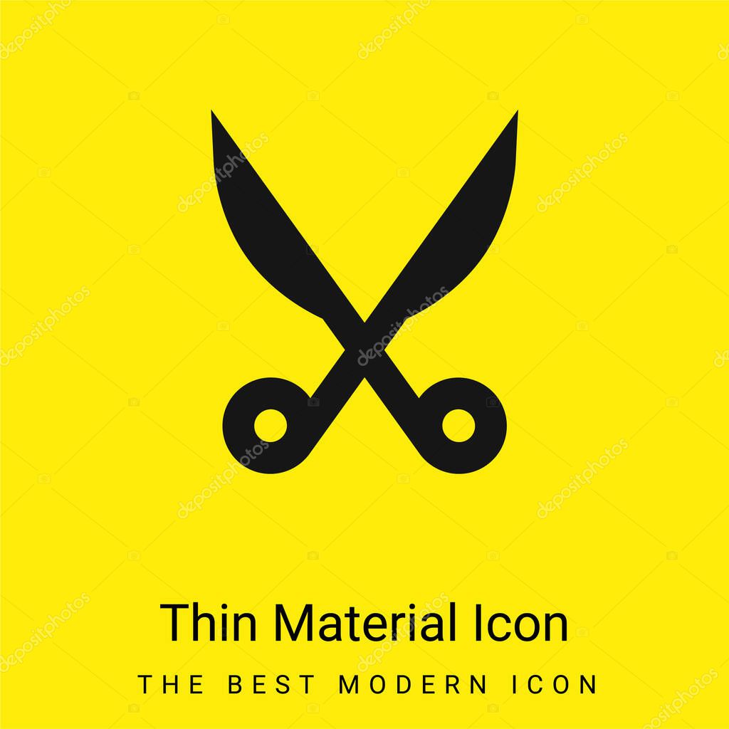 Baber Scissors minimal bright yellow material icon