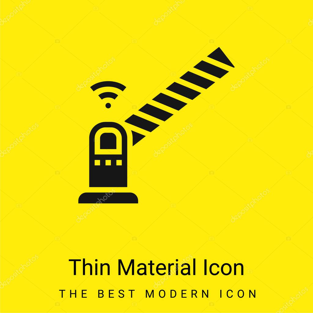 Barrier minimal bright yellow material icon