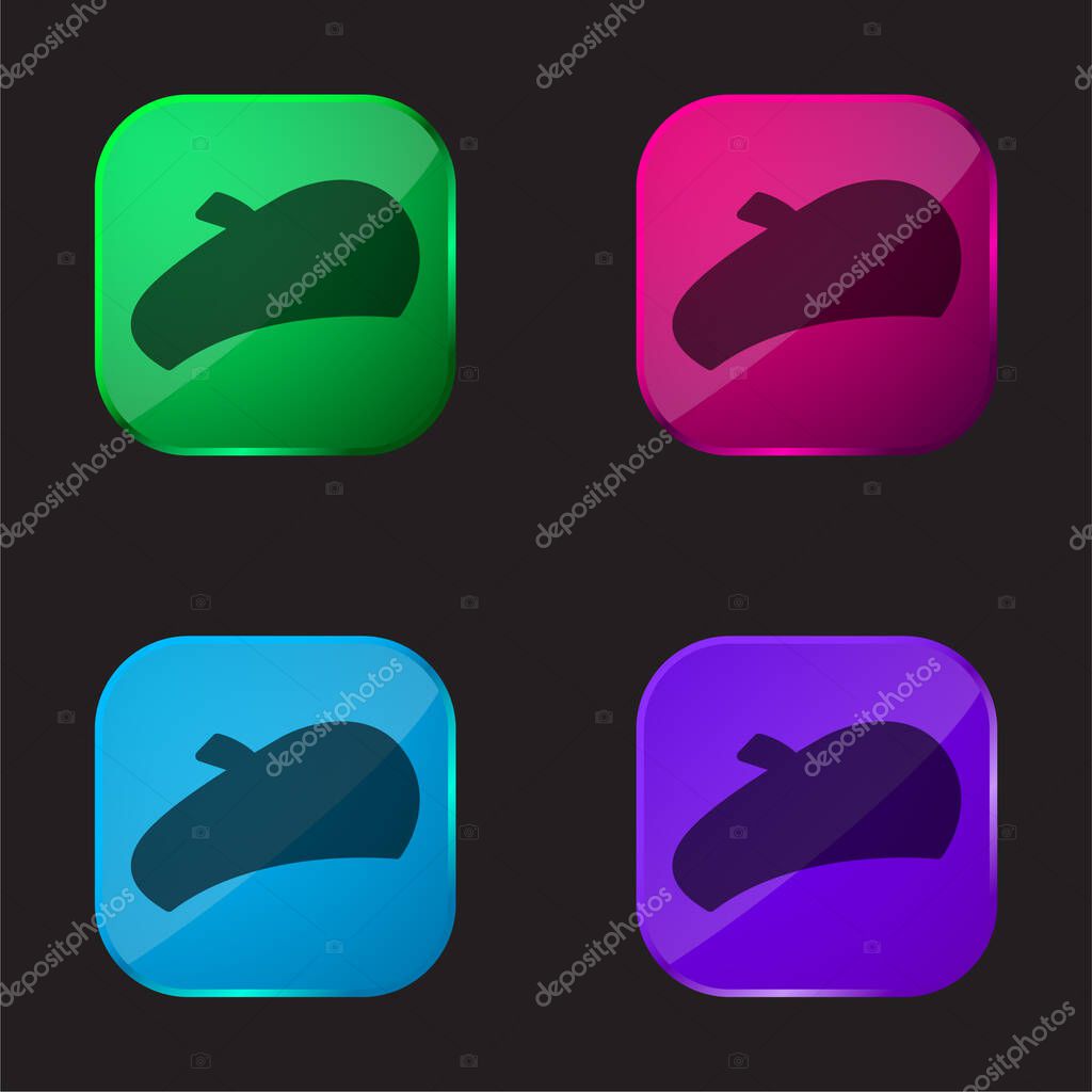 Barrett four color glass button icon