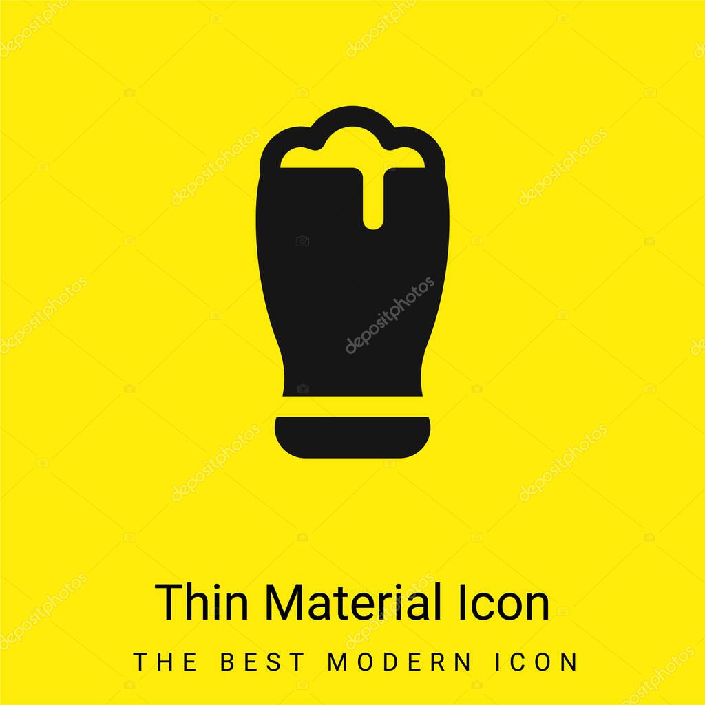 Beer minimal bright yellow material icon