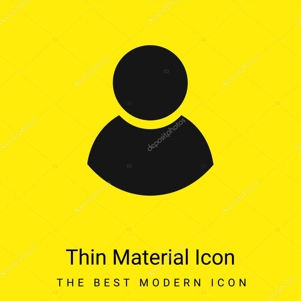 Black Male User Symbol minimal bright yellow material icon