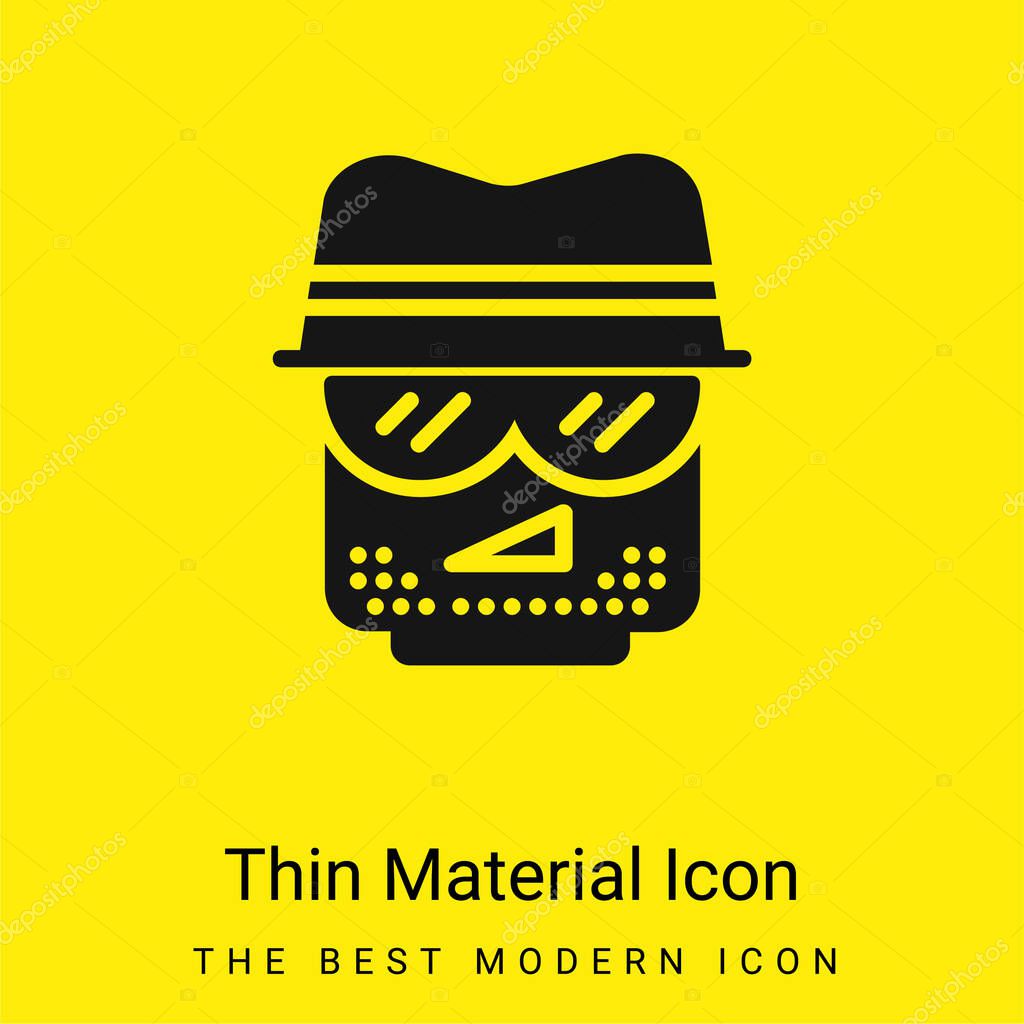 Agent minimal bright yellow material icon