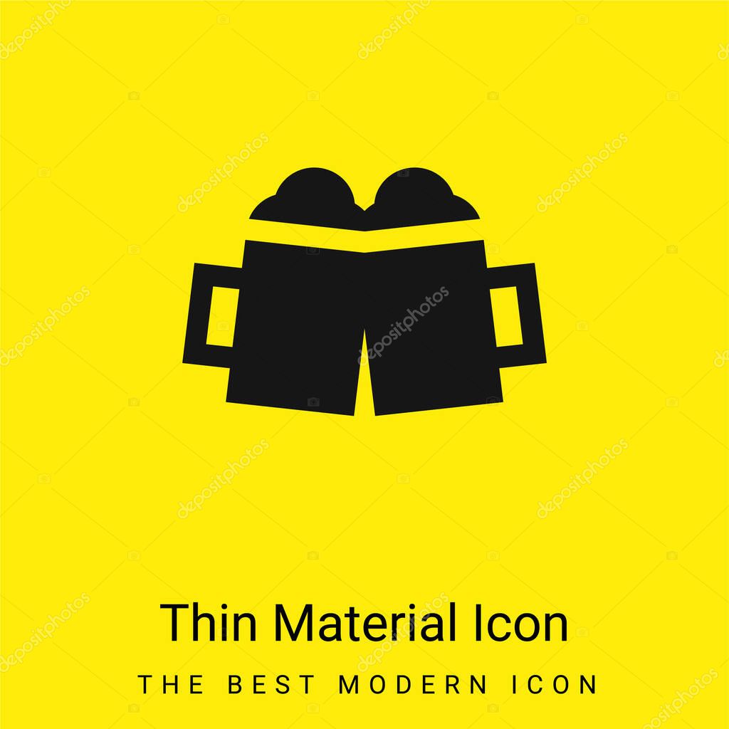 Beer Mug minimal bright yellow material icon