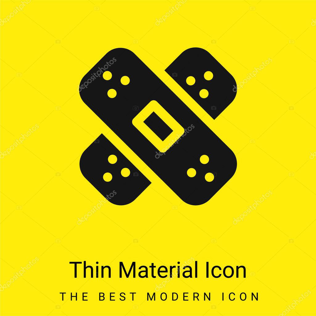 Band Aid minimal bright yellow material icon