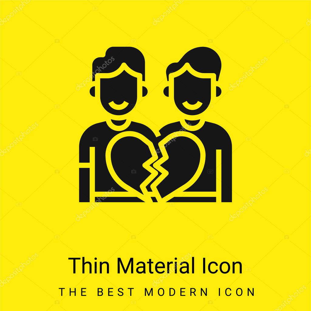 Anti Gay minimal bright yellow material icon