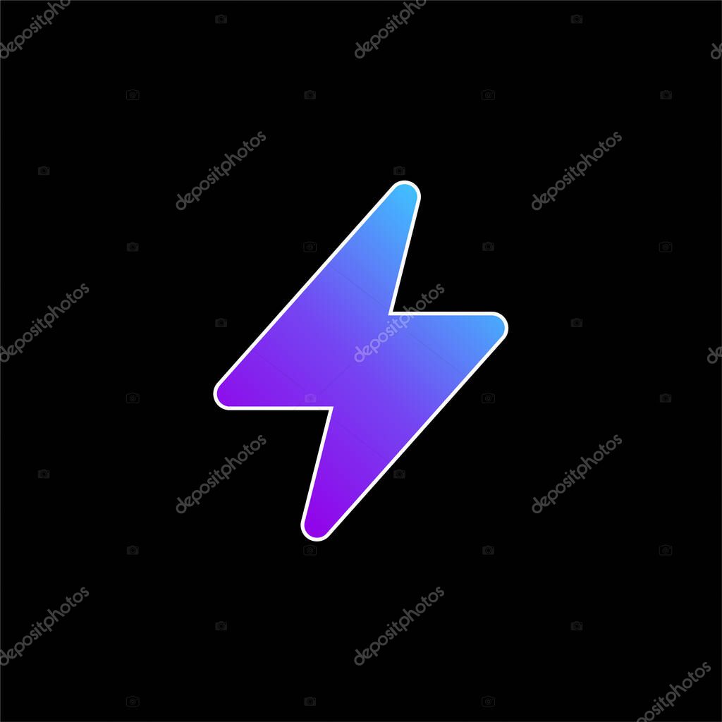 Bolt blue gradient vector icon