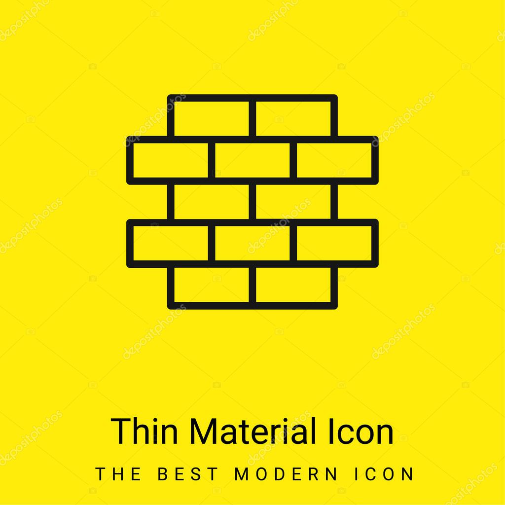 Brickwall minimal bright yellow material icon