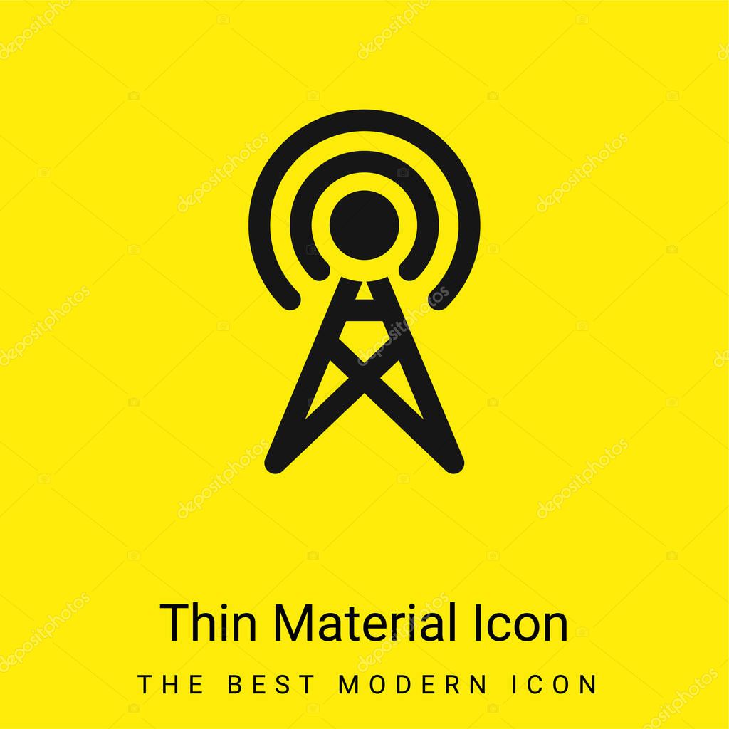 Antenna minimal bright yellow material icon