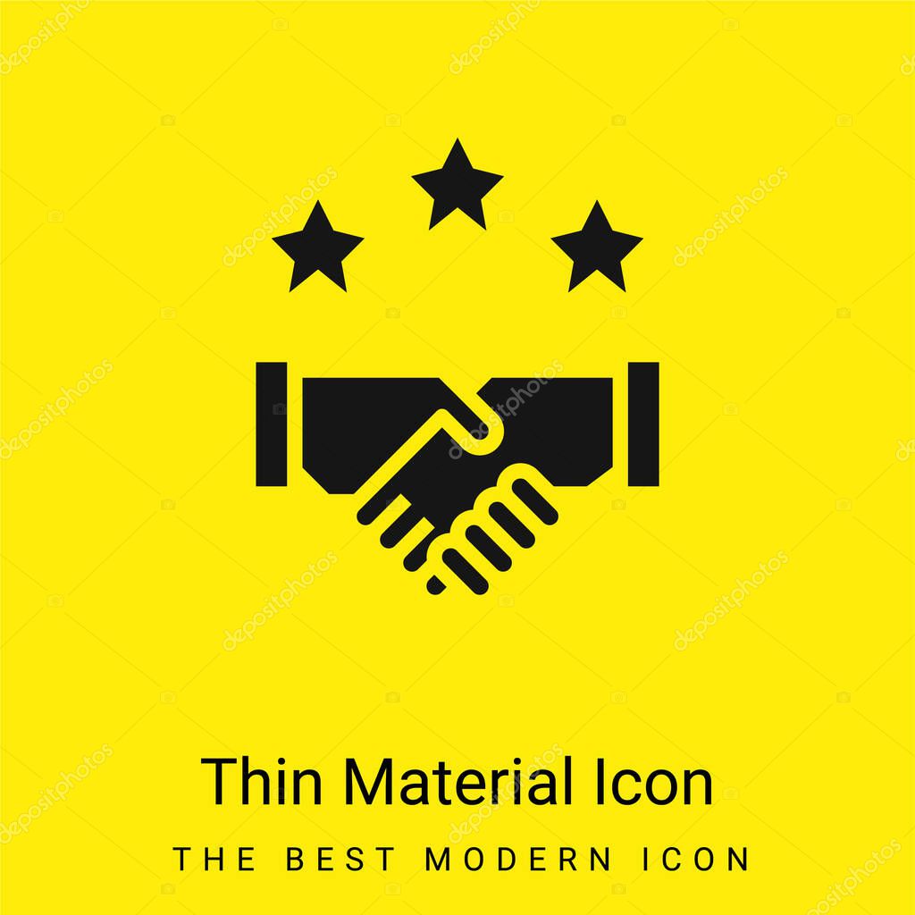 Agreement minimal bright yellow material icon