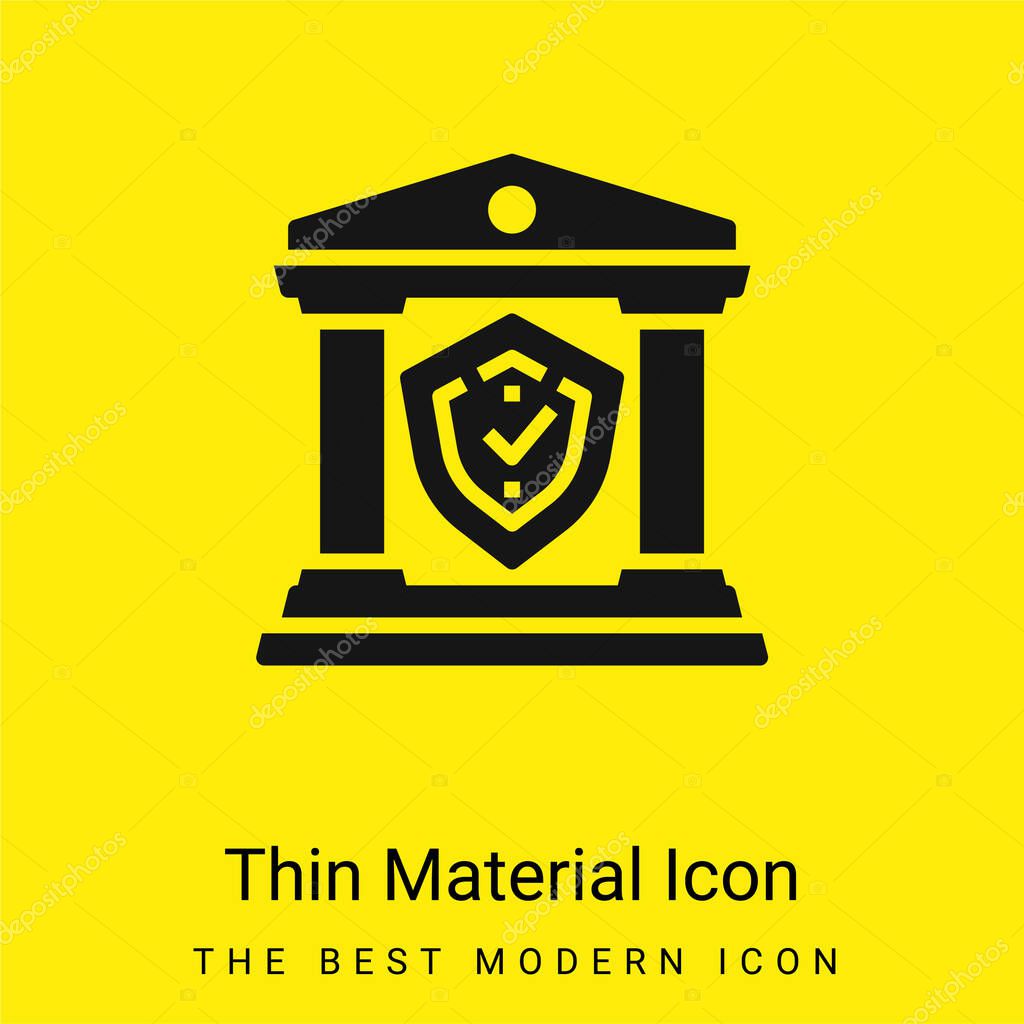 Banking minimal bright yellow material icon