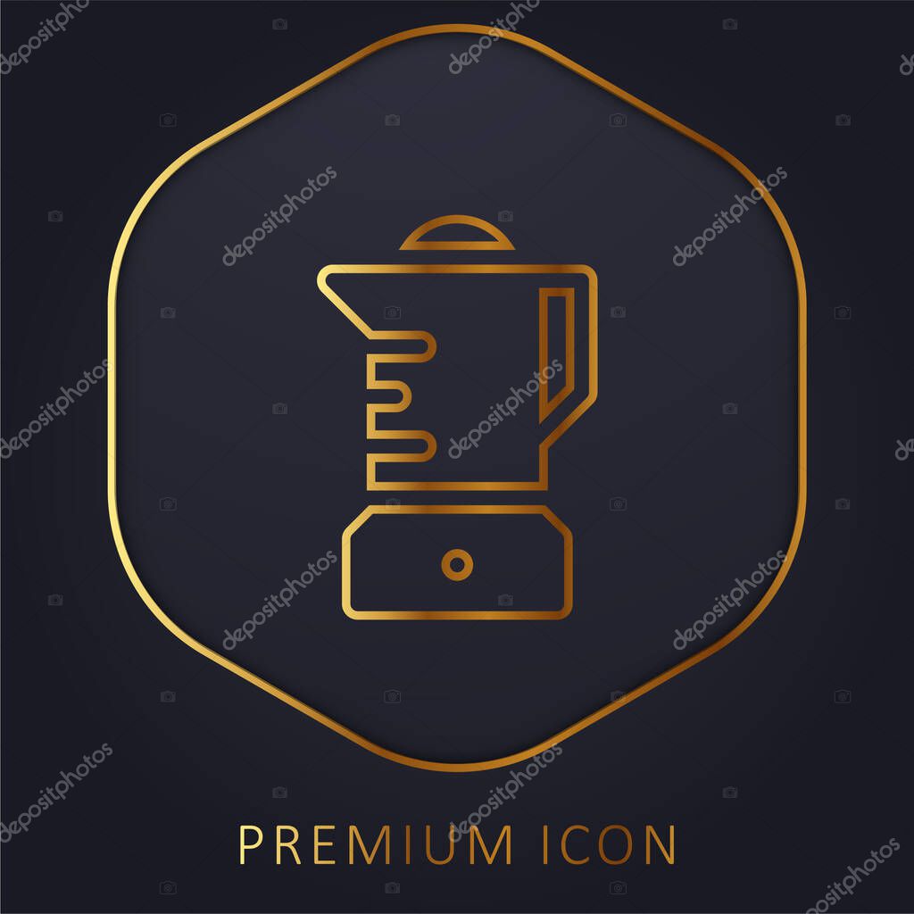 Blender golden line premium logo or icon