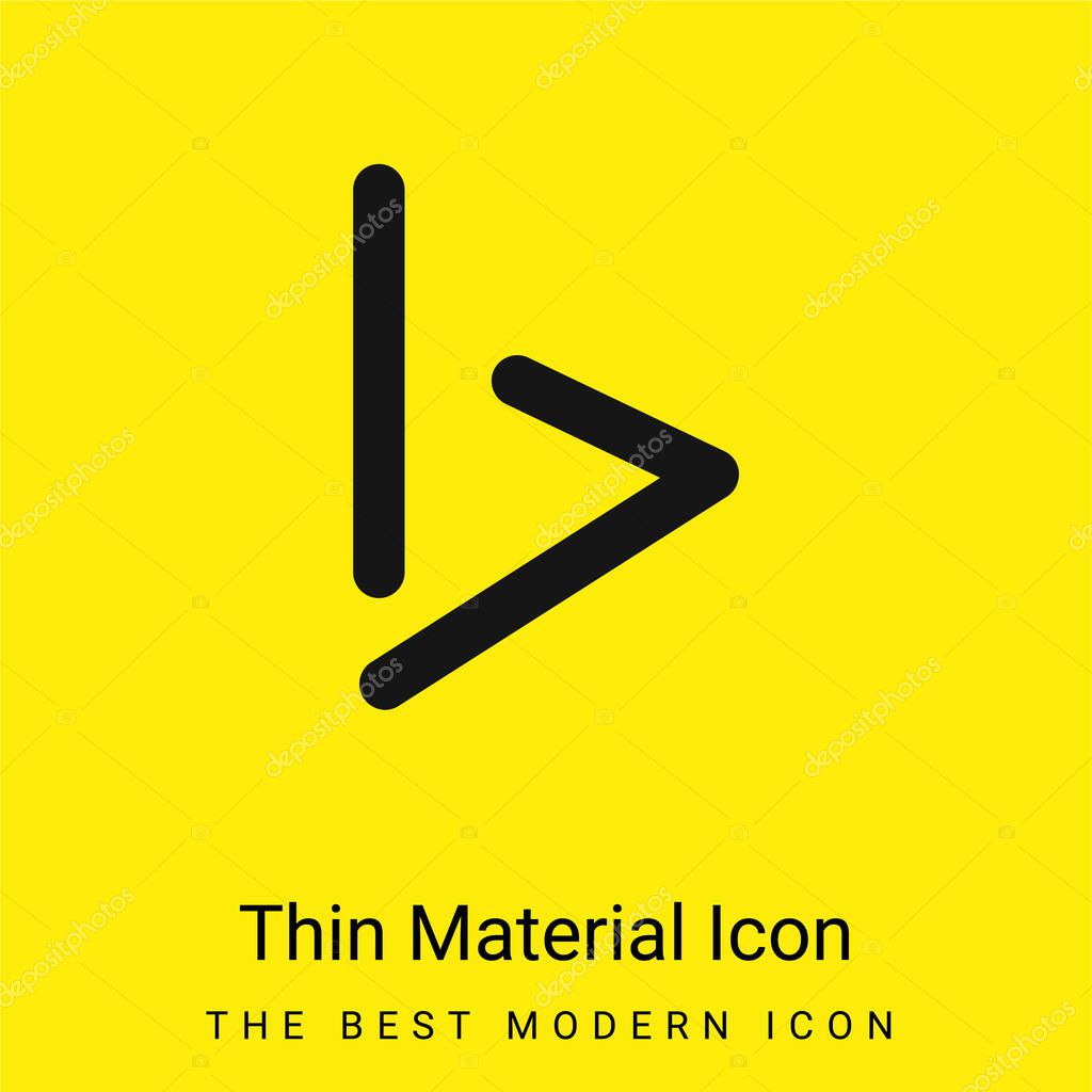 Bing Logo minimal bright yellow material icon