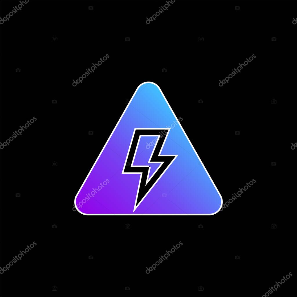 Bolt blue gradient vector icon