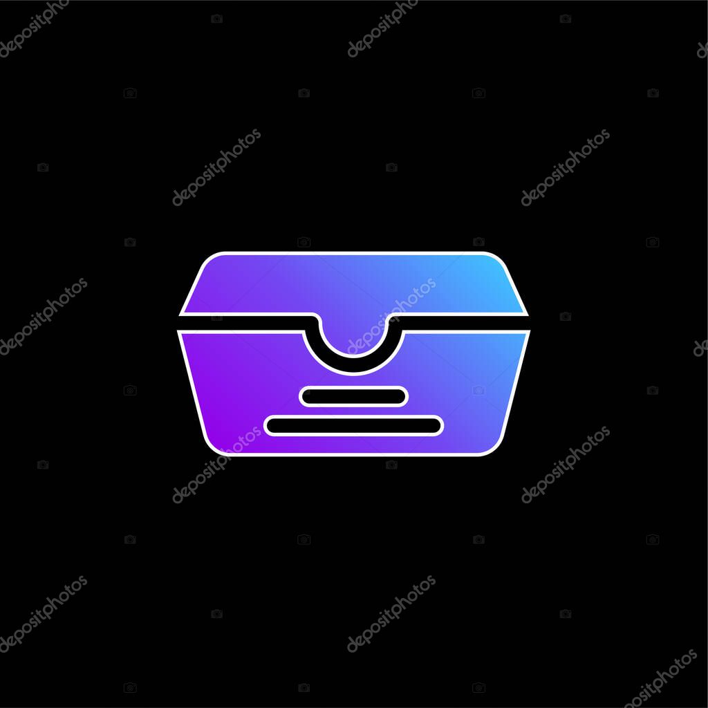 Box blue gradient vector icon