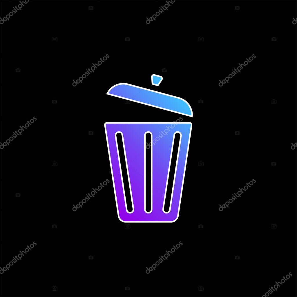 Bin blue gradient vector icon