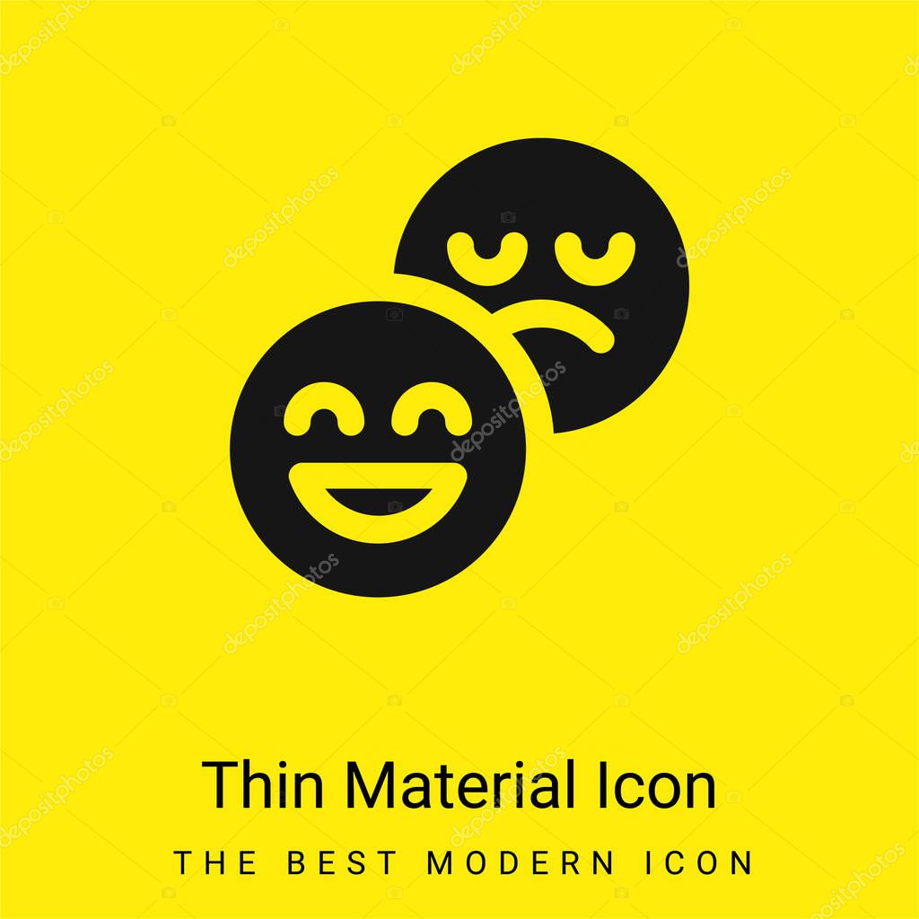 Attitude minimal bright yellow material icon