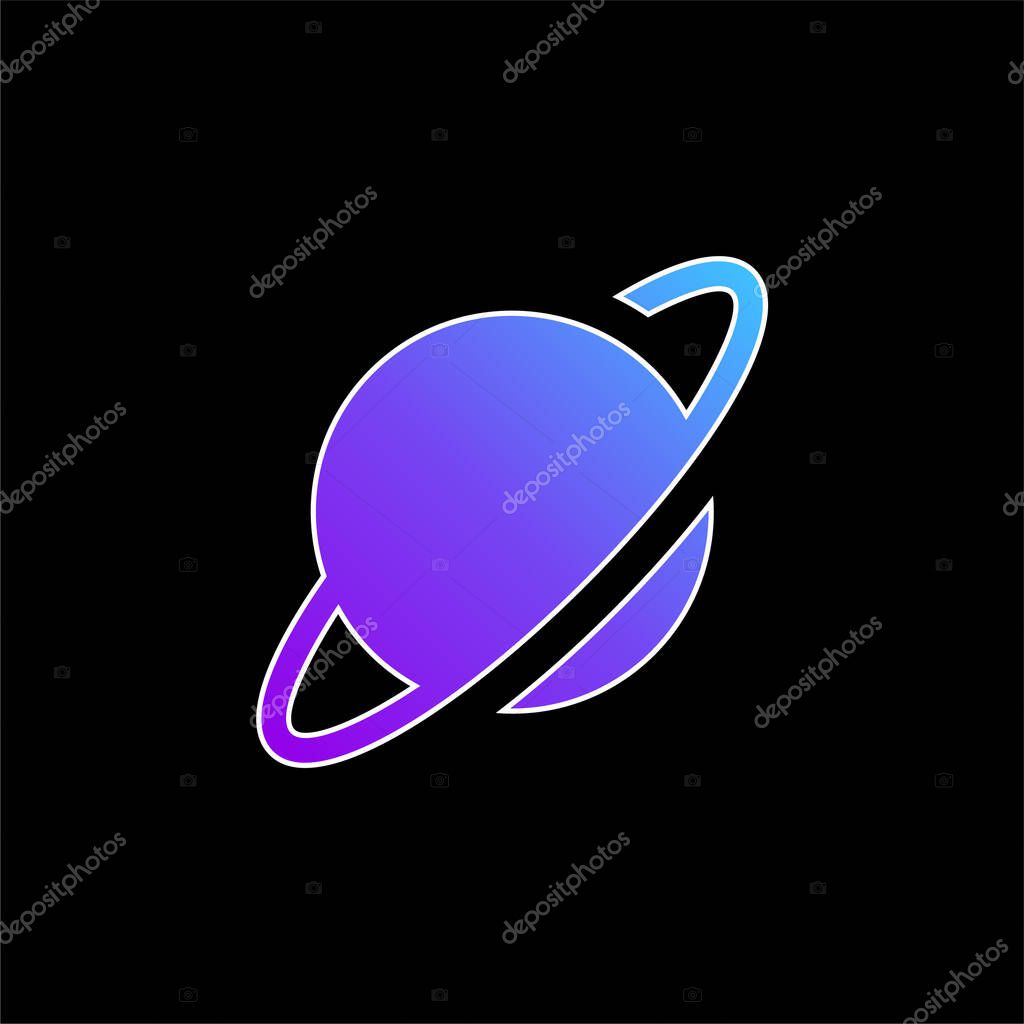 Asteroid blue gradient vector icon