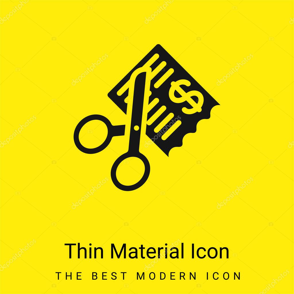 Bills minimal bright yellow material icon