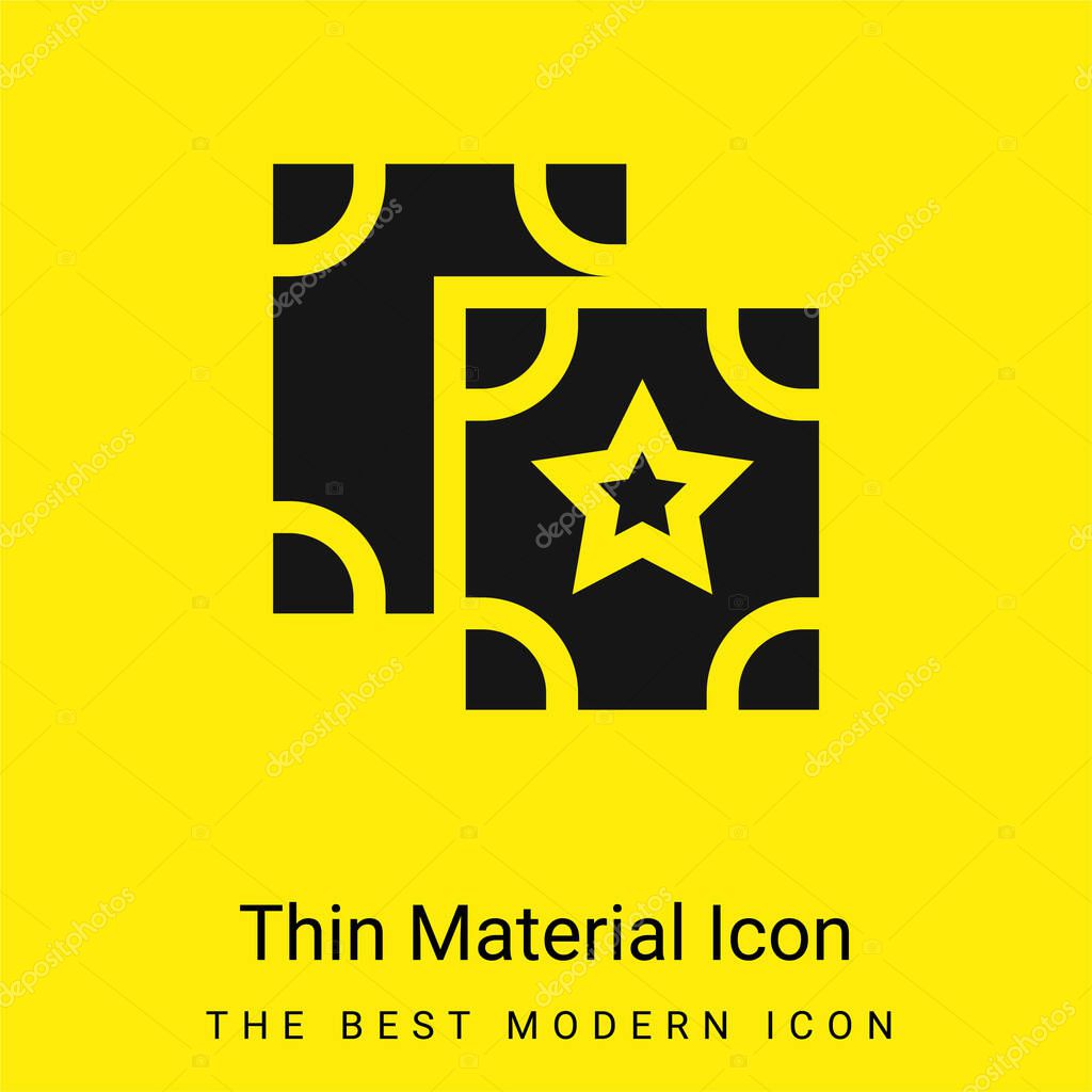 Astrology minimal bright yellow material icon
