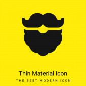 Szakáll minimális fényes sárga anyag ikon
