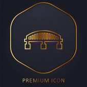 Most zlatá čára prémie logo nebo ikona