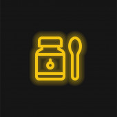 Baby Food sárga izzó neon ikon