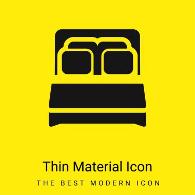 Yatak minimal parlak sarı madde simgesi