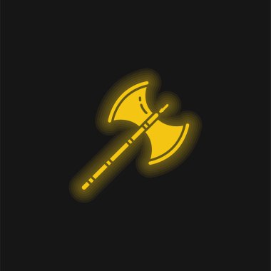 Balta sarısı parlak neon simgesi