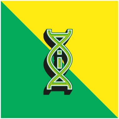 Adn Green ve sarı modern 3d vektör simgesi logosu
